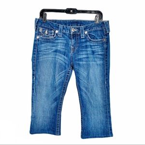 True Religion Dark Wash Capri Cropped Jeans Sz 30